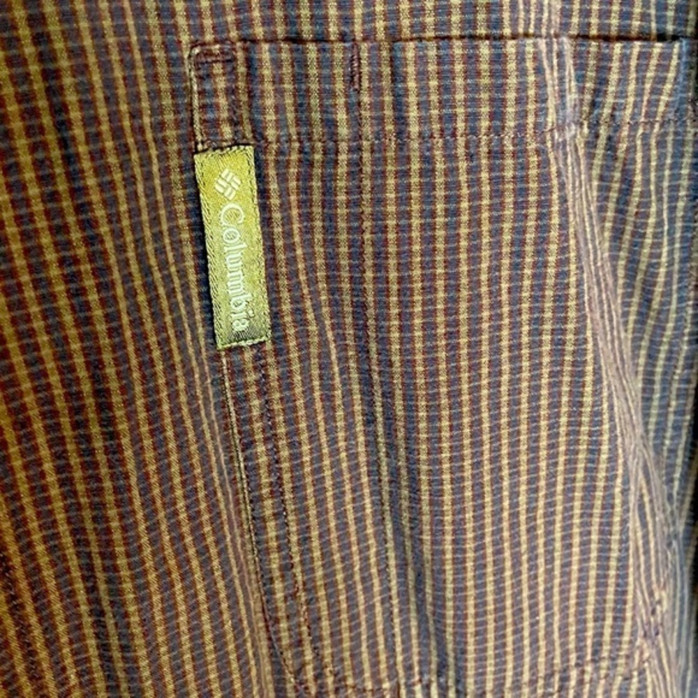 Columbia Navy Red Brown Plaid Long Sleeve Button Up Shirt Size XXL - Picture 3 of 6
